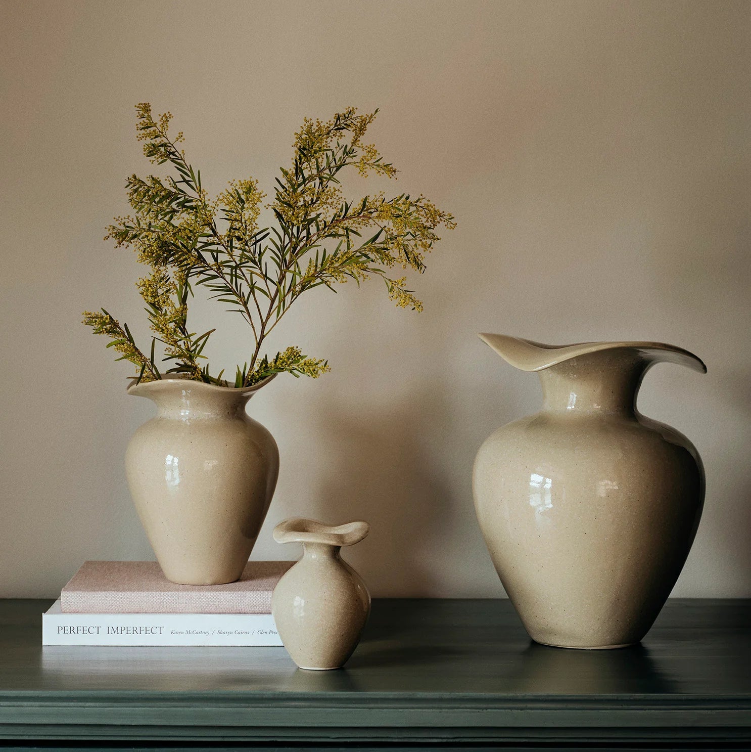 Florentina Vase - Mini, Glossy Beige