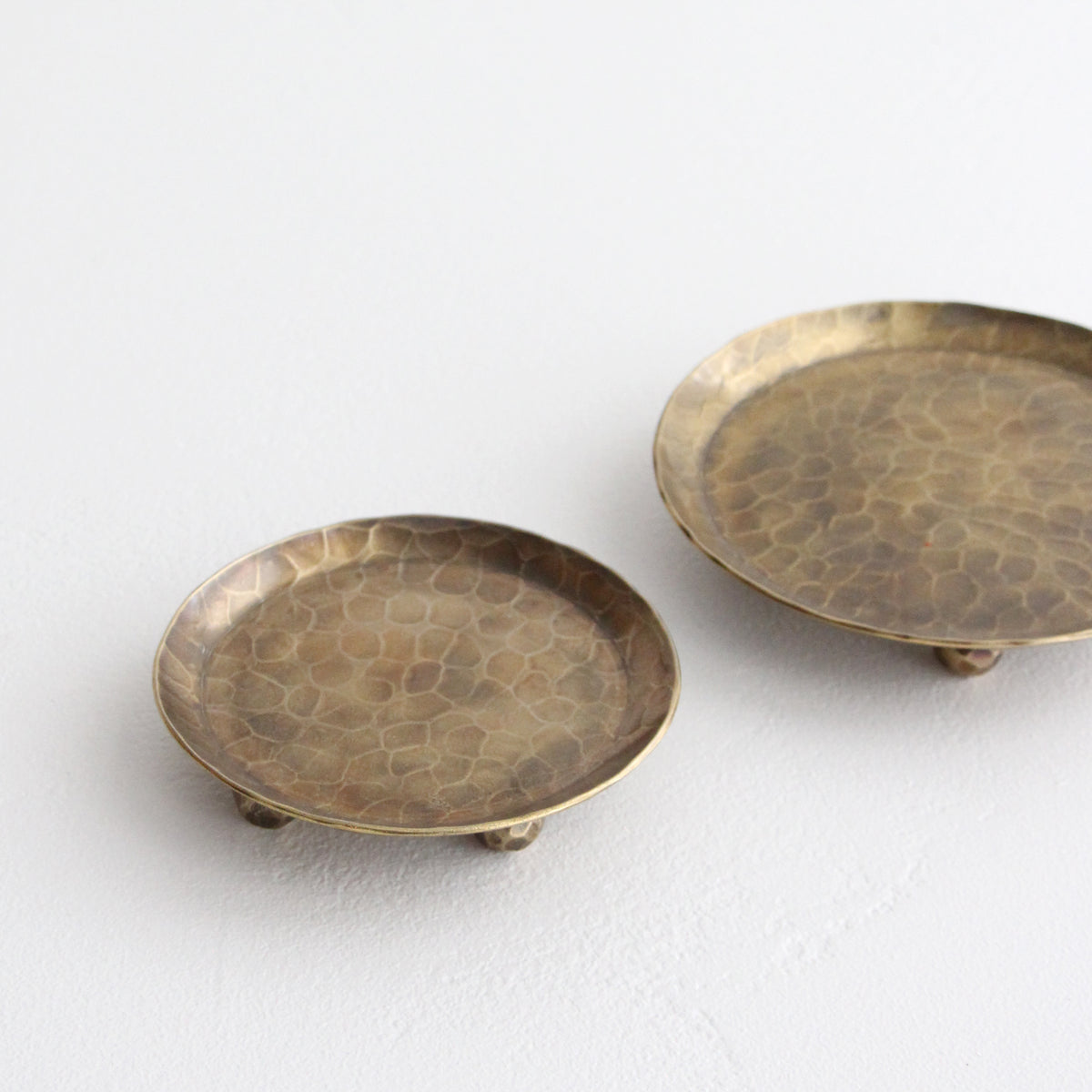 Brass Tray with Ball Feet - Large