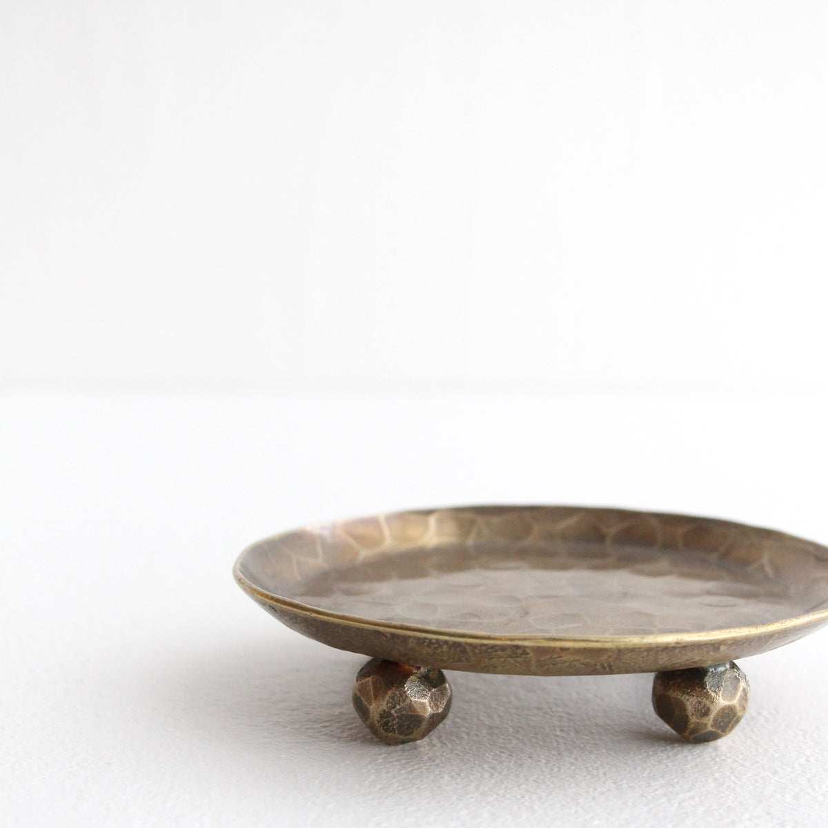 Brass Tray with Ball Feet - Small