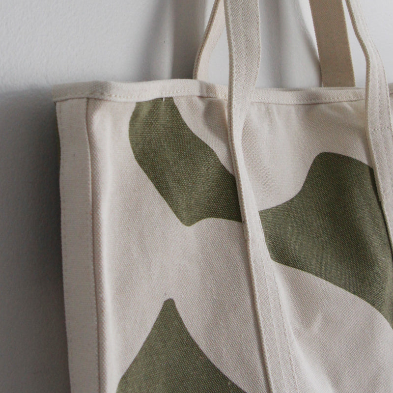 Summer Printed Tote Bag - Khaki