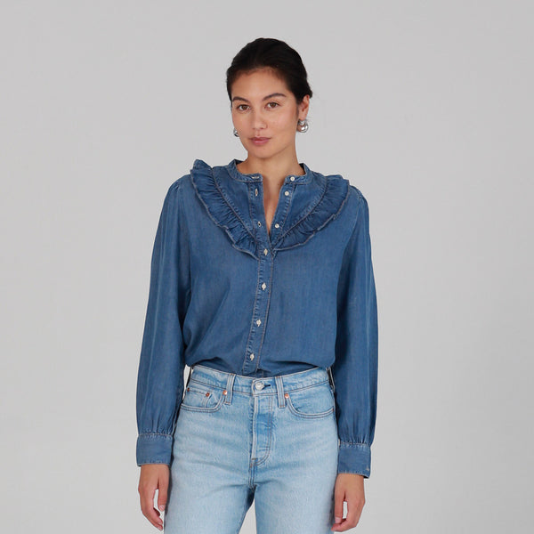 Carinna Denim Blouse - In Patches 2