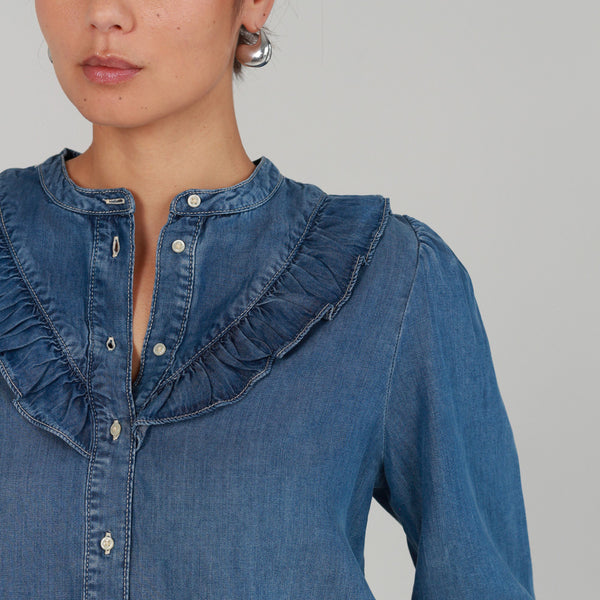 Carinna Denim Blouse - In Patches 2