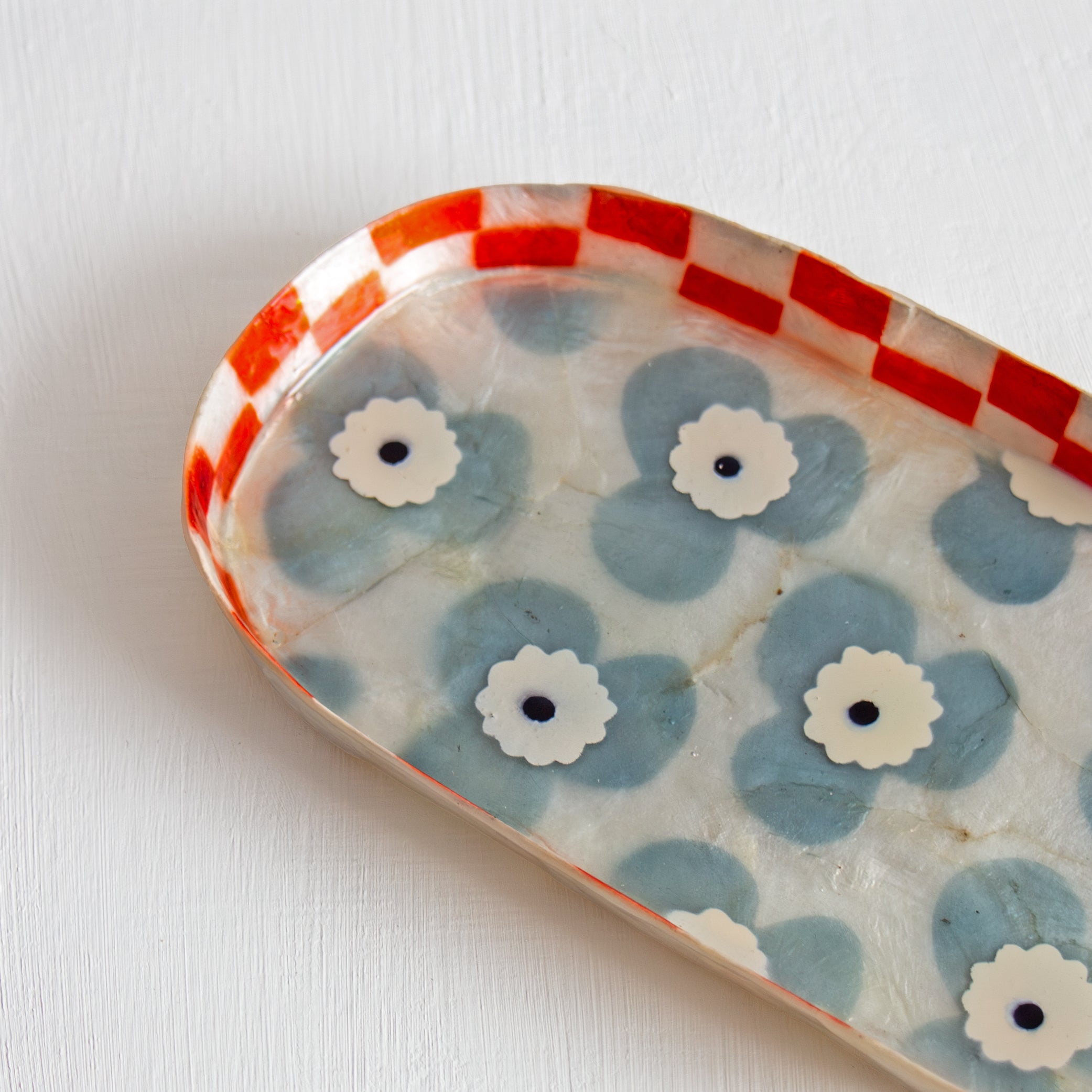 Paradis Flower Tray - Blue Flowers