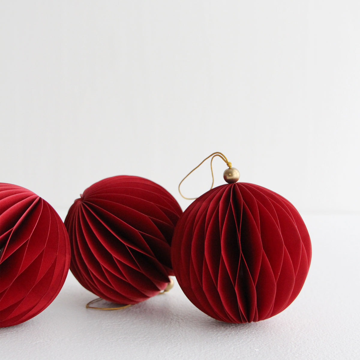 Christmas Decoration Bauble Set of 4 - Red