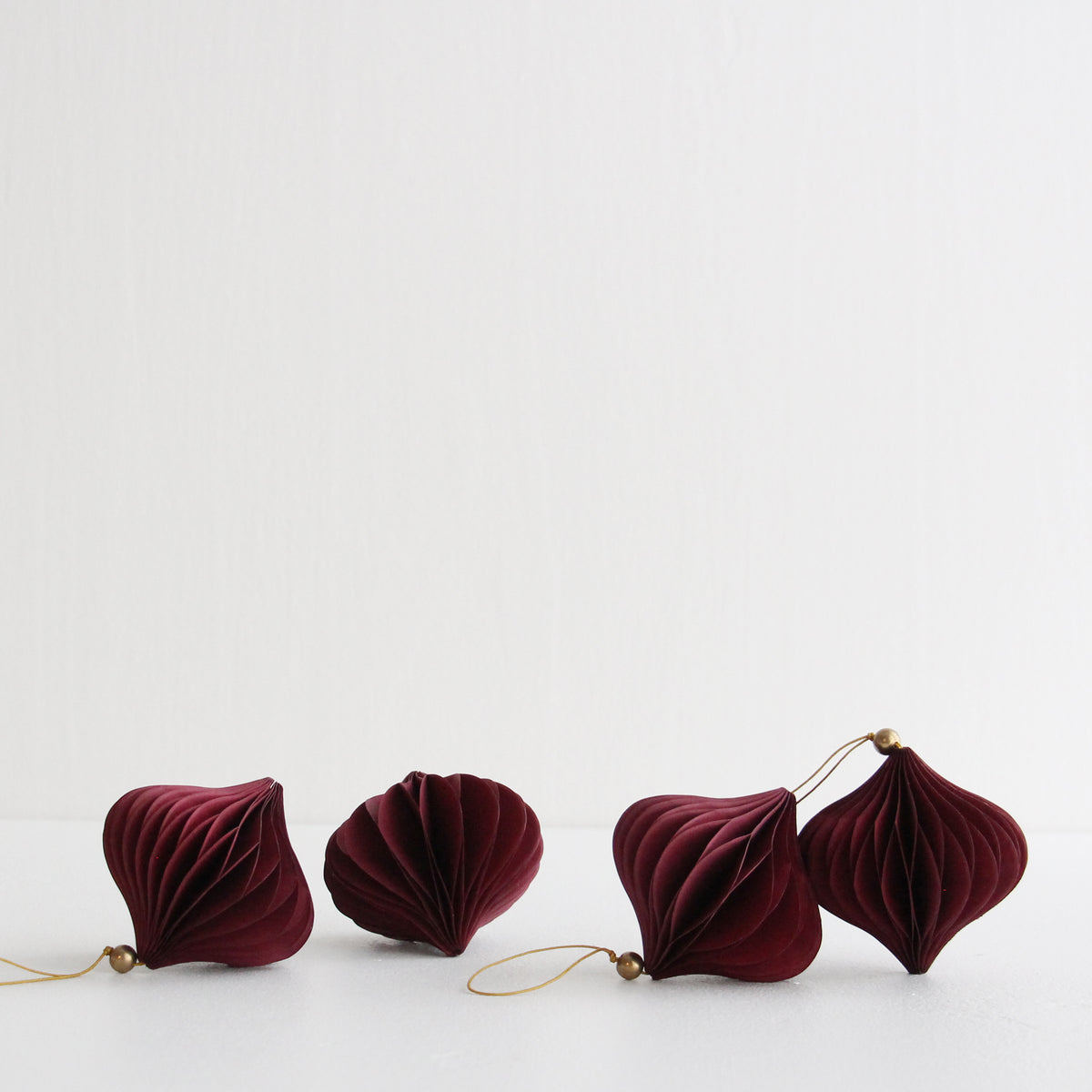 Christmas Decoration Drop Set of 4 - Plum