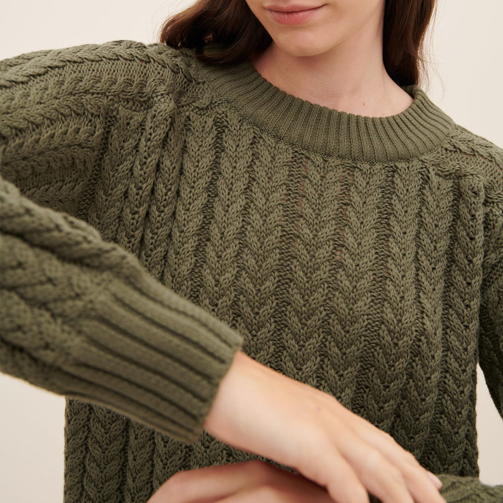 Column Sweater - Olive