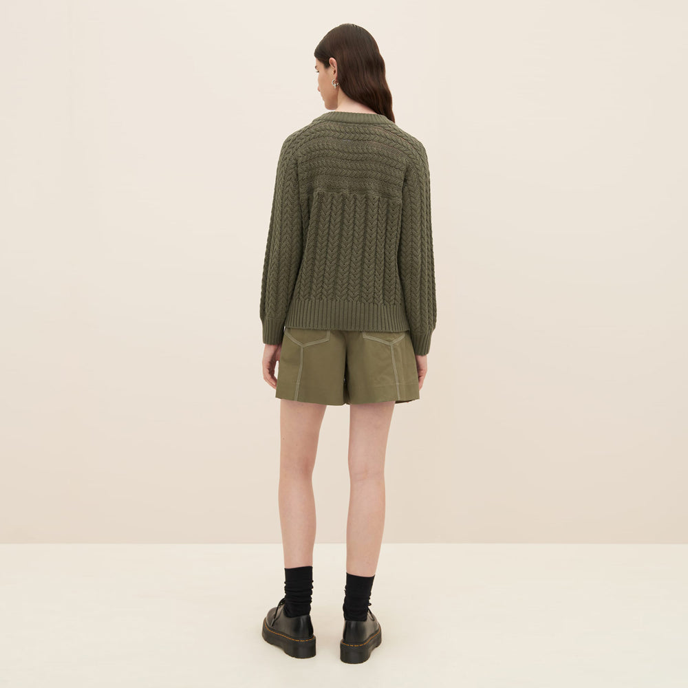Column Sweater - Olive