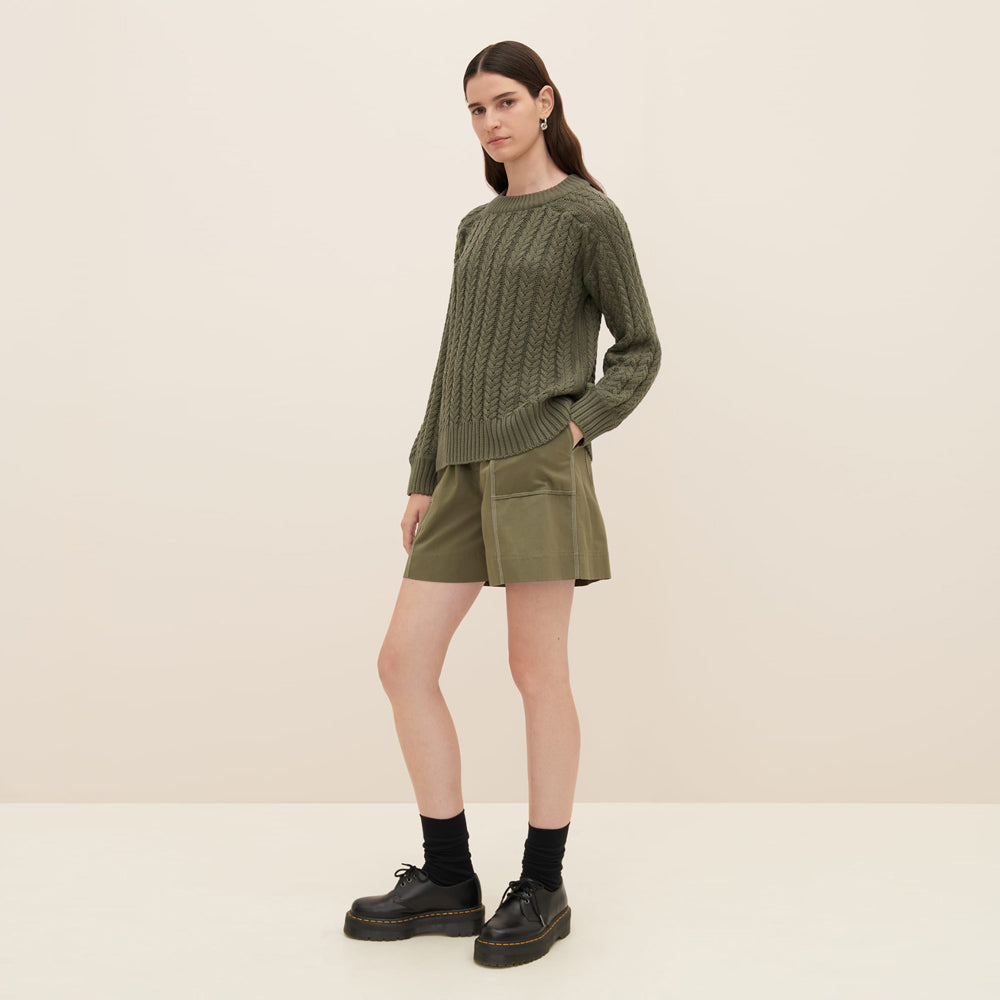 Column Sweater - Olive