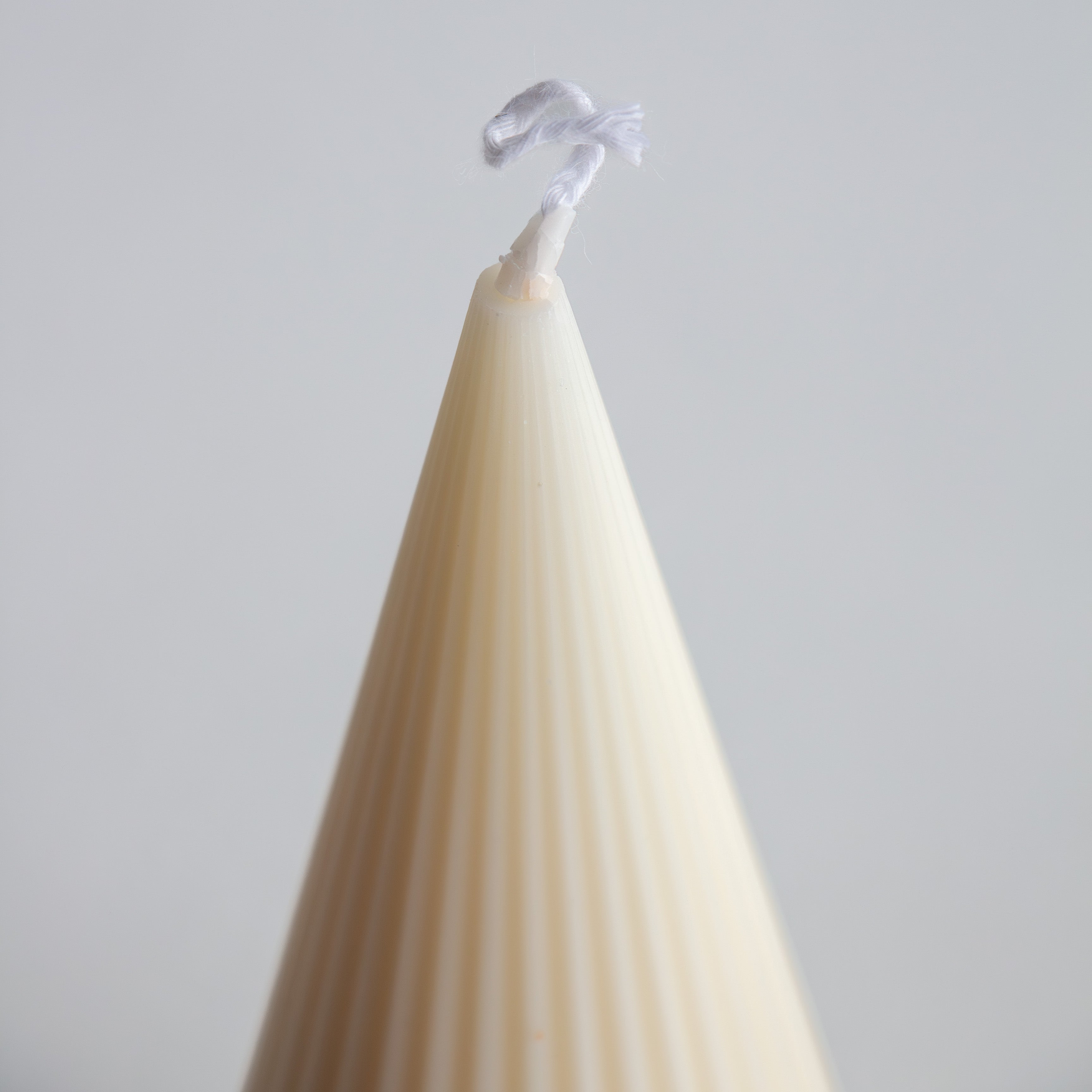 Fluted Cone Candle - Ivory