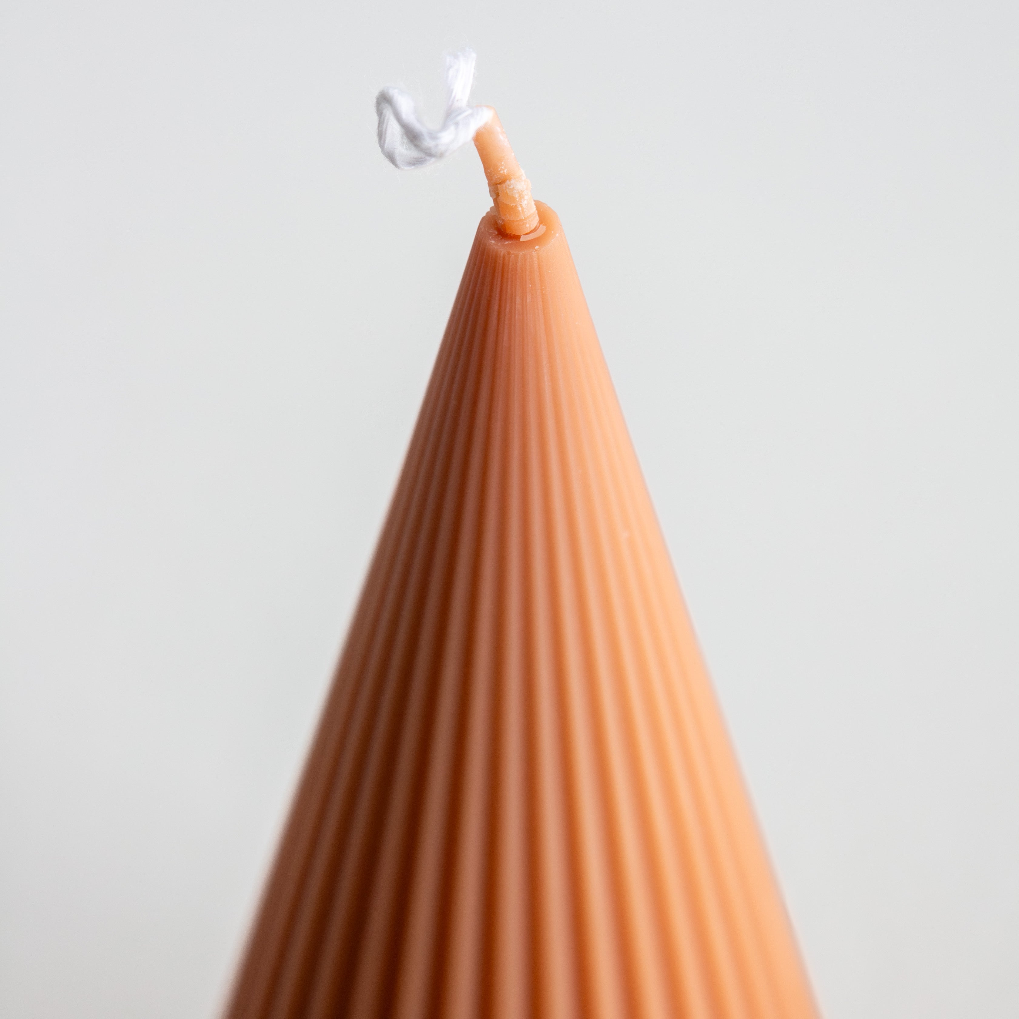 Fluted Cone Candle - Nude