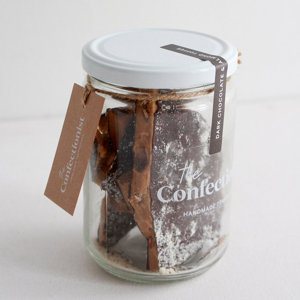 Dark Chocolate Almond Toffee Jar 200g