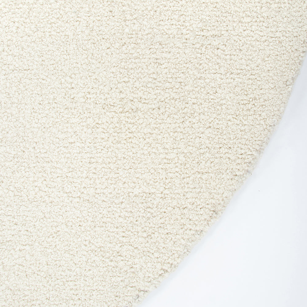 Dorset Round Floor Rug - Natural White