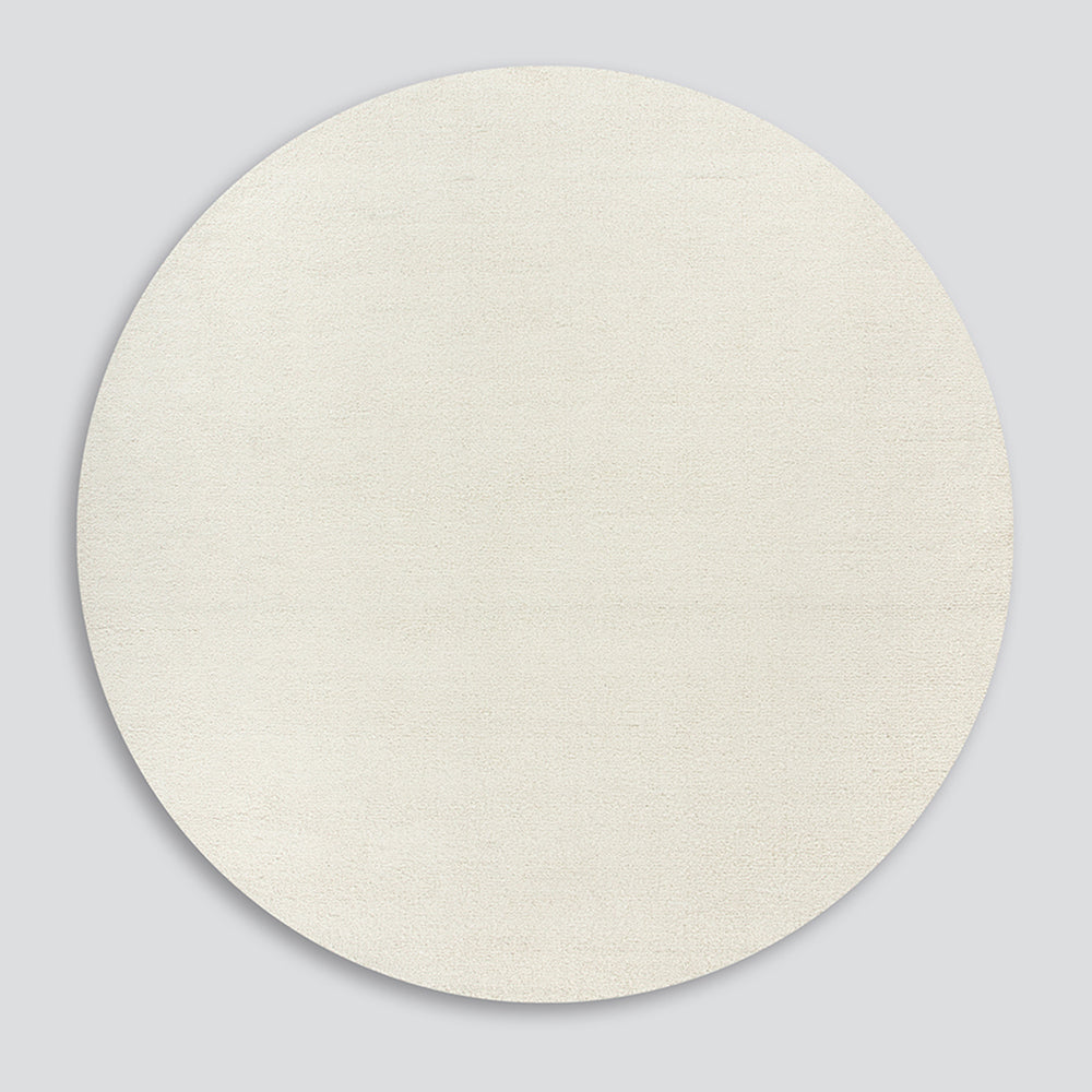 Dorset Round Floor Rug - Natural White