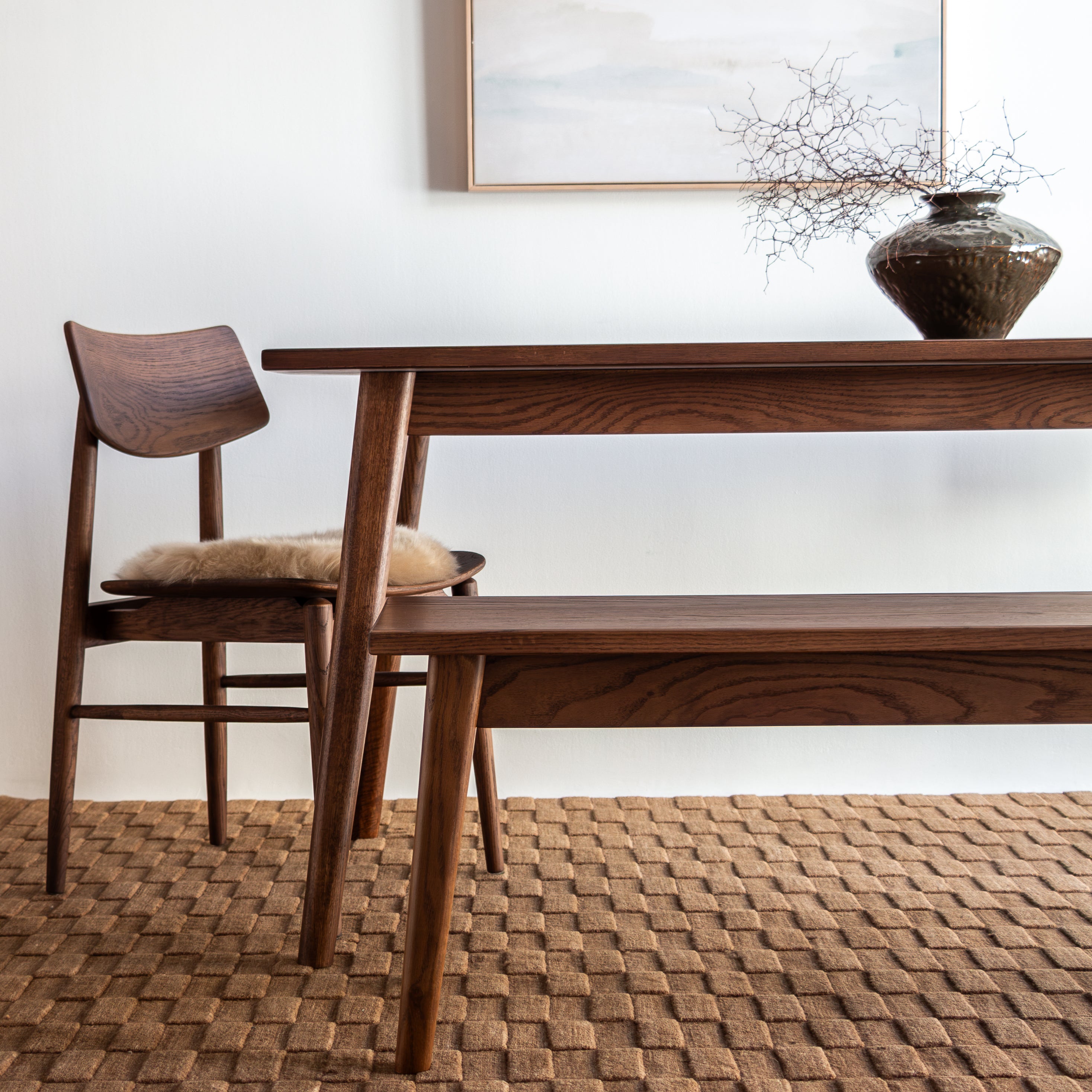 Frankie Bench Seat - Walnut