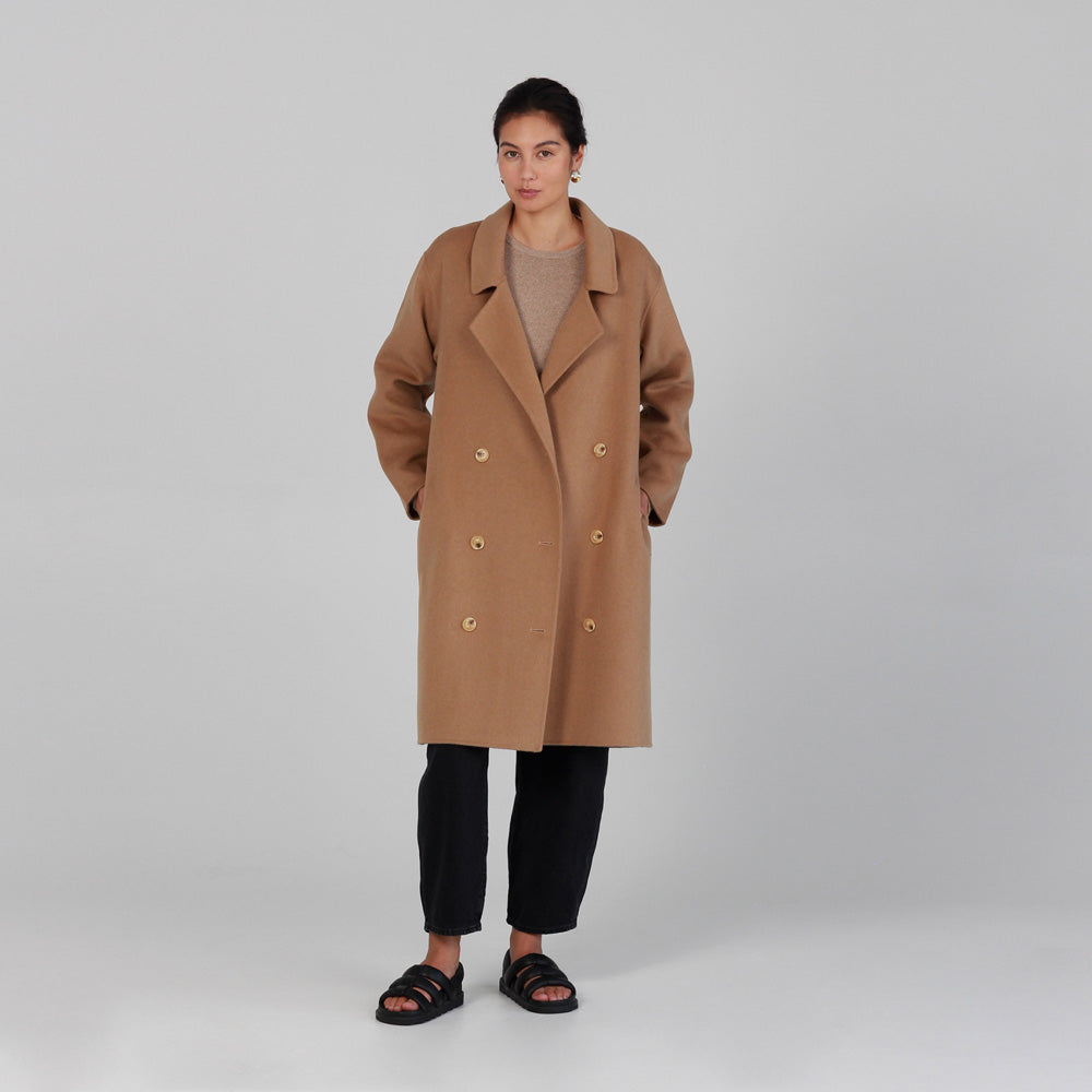 Genevieve Wool Coat - Caramel