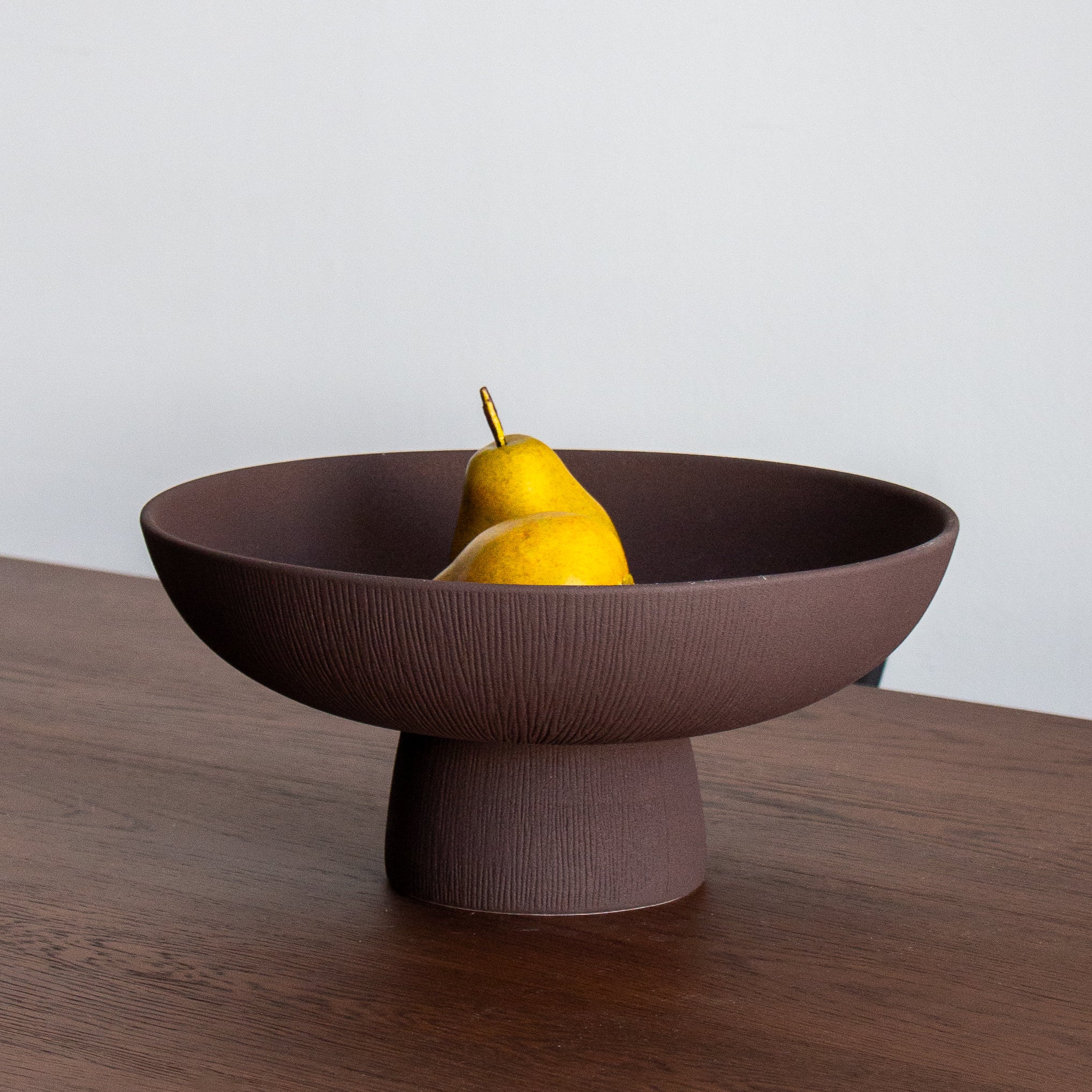 Holt Pedestal Bowl - Chocolate