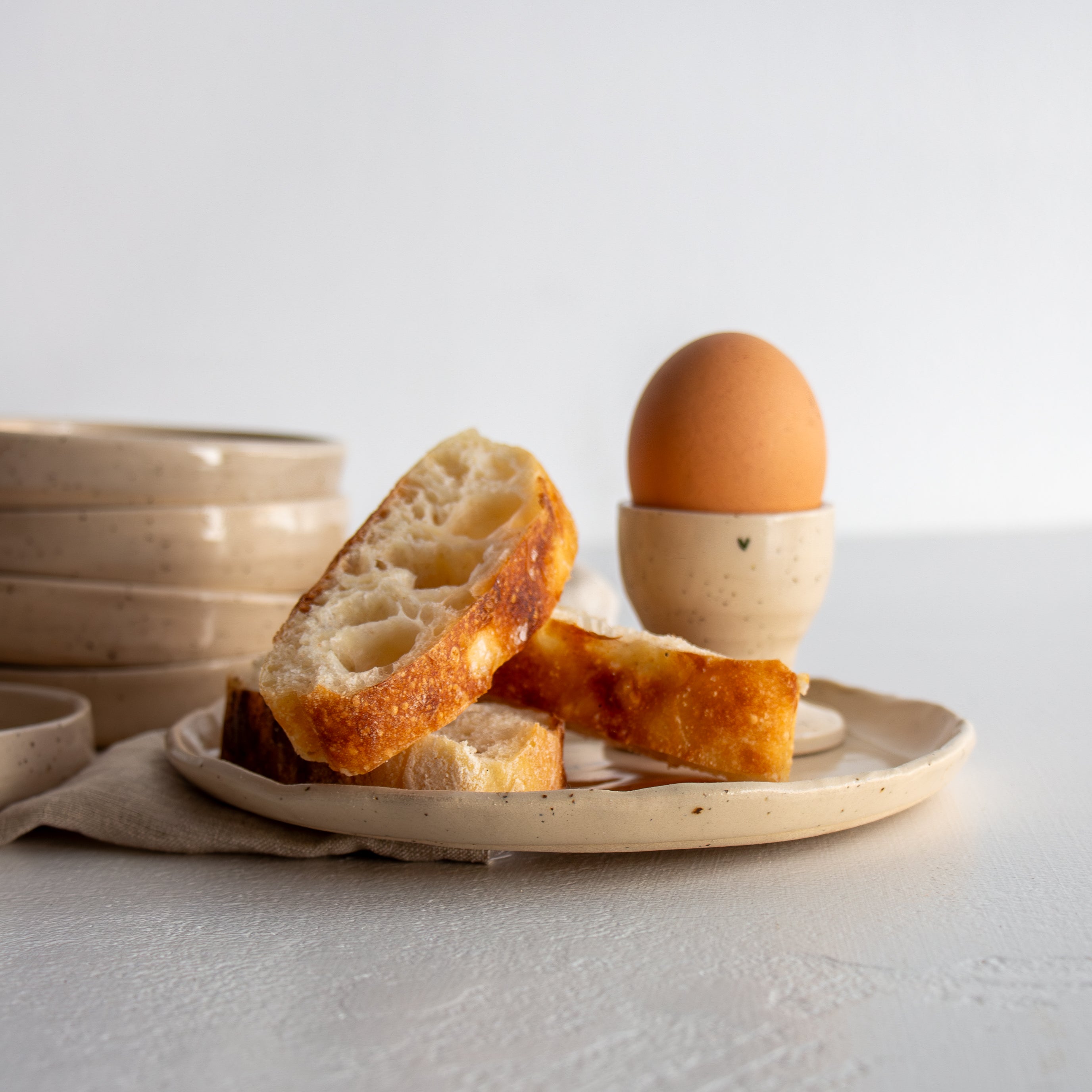 Agathe Ceramics Egg Cup - White Speckle