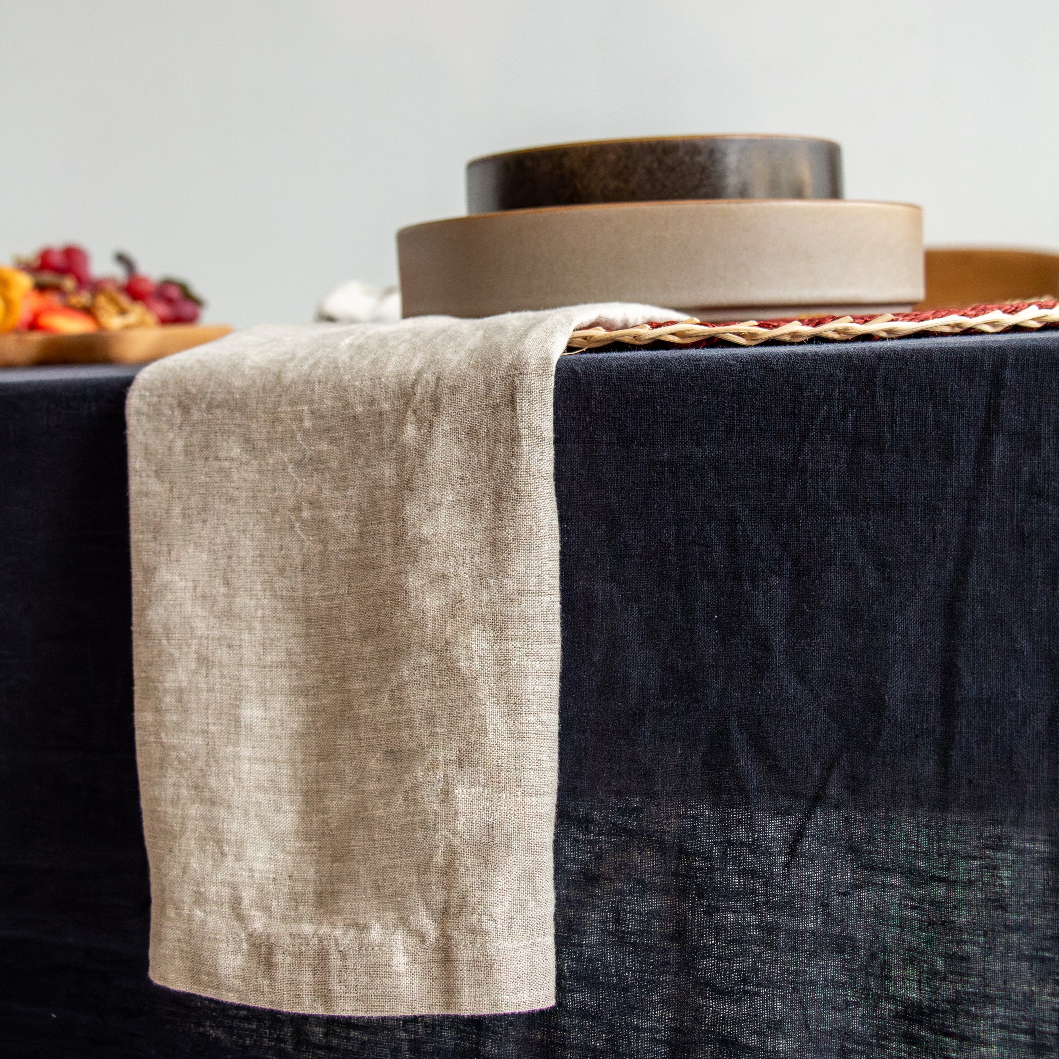 Linen Tablecloth - Ink