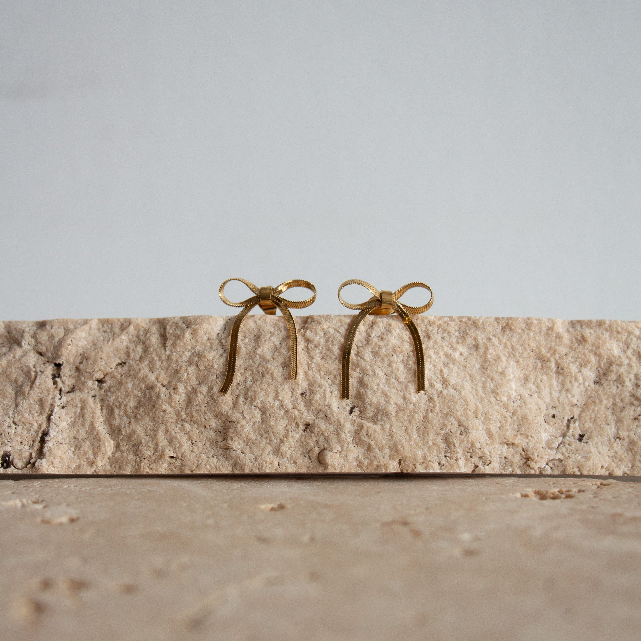 Bow Earrings - Gold