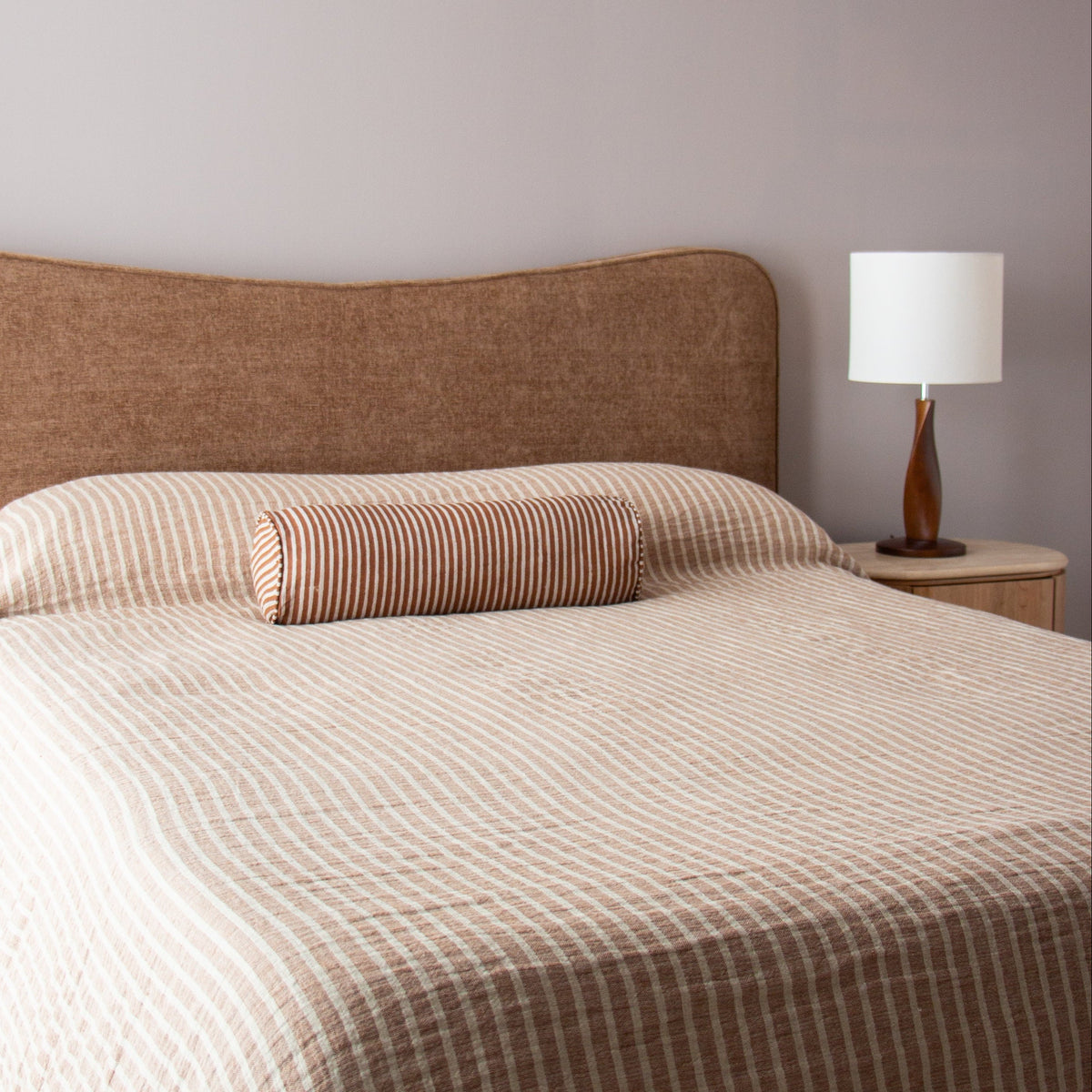 Margot Bolster Cushion - Baked Clay