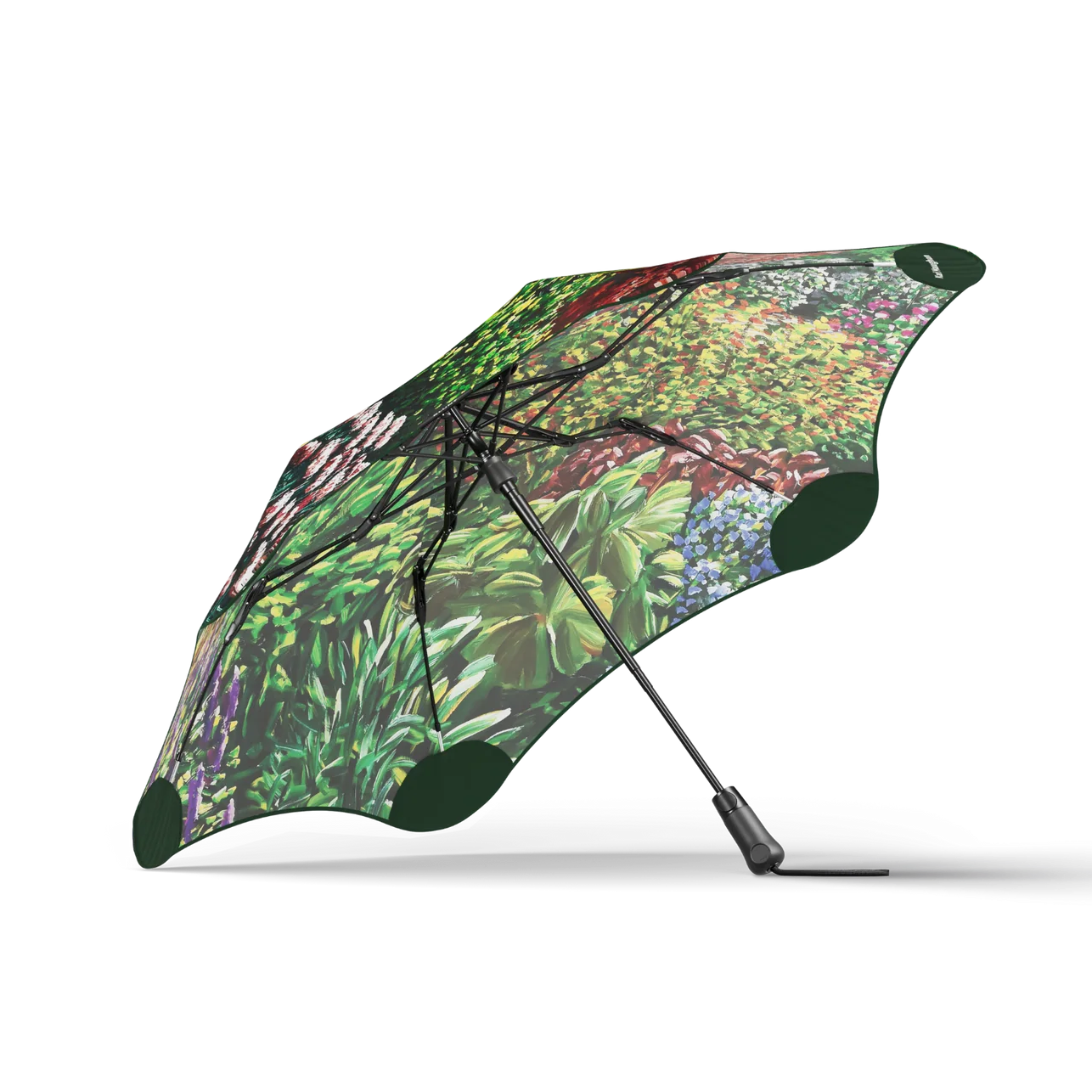 Umbrella with a floral pattern on a white background
