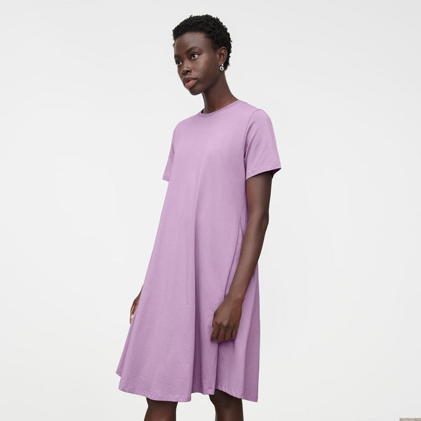 Kowtow Classic A-Line Tee Dress - Lavender