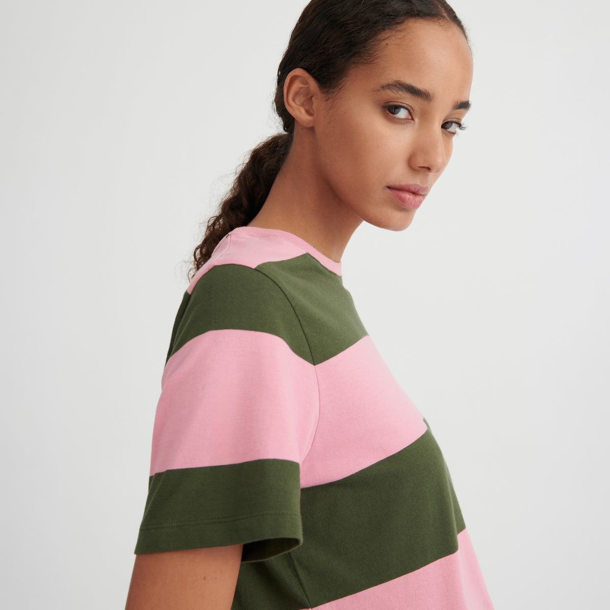 Classic tee - Begonia Stripe
