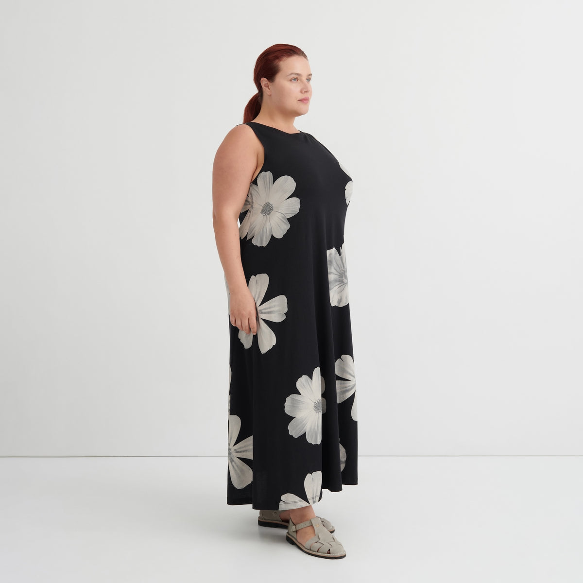 Tank Swing Dress - Monochrome Floral