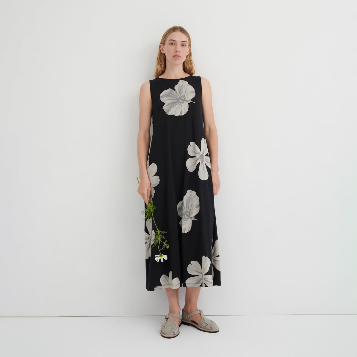 Tank Swing Dress - Monochrome Floral