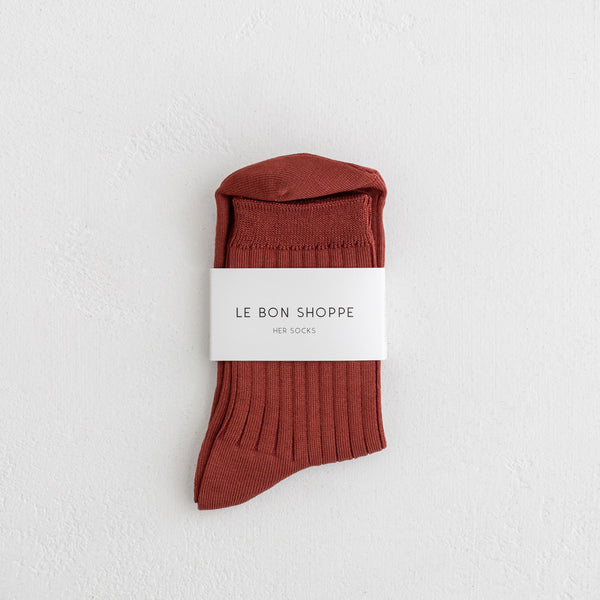 Le Bon Shoppe Her Socks - Terracotta