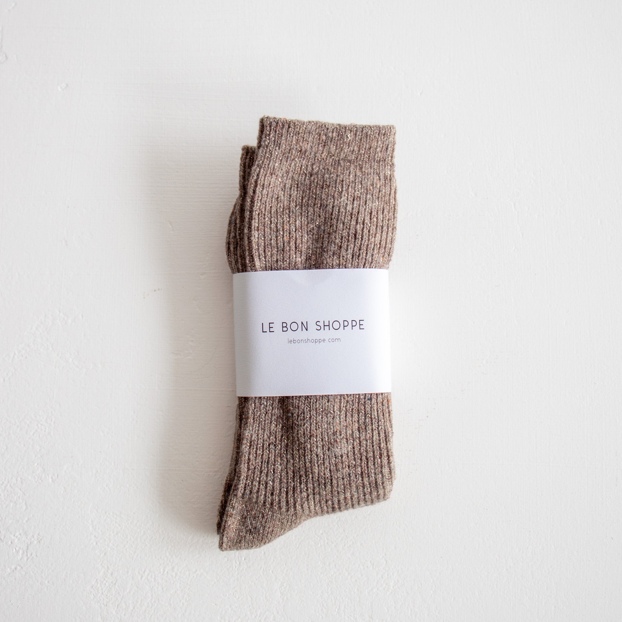 Winter Sparkle Socks - Nutmeg