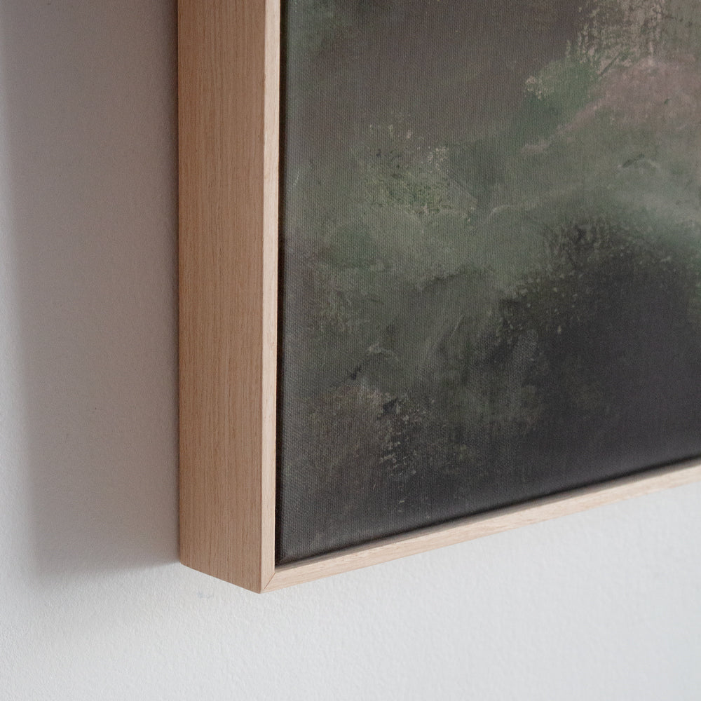 Lily Mosaic Blue Canvas