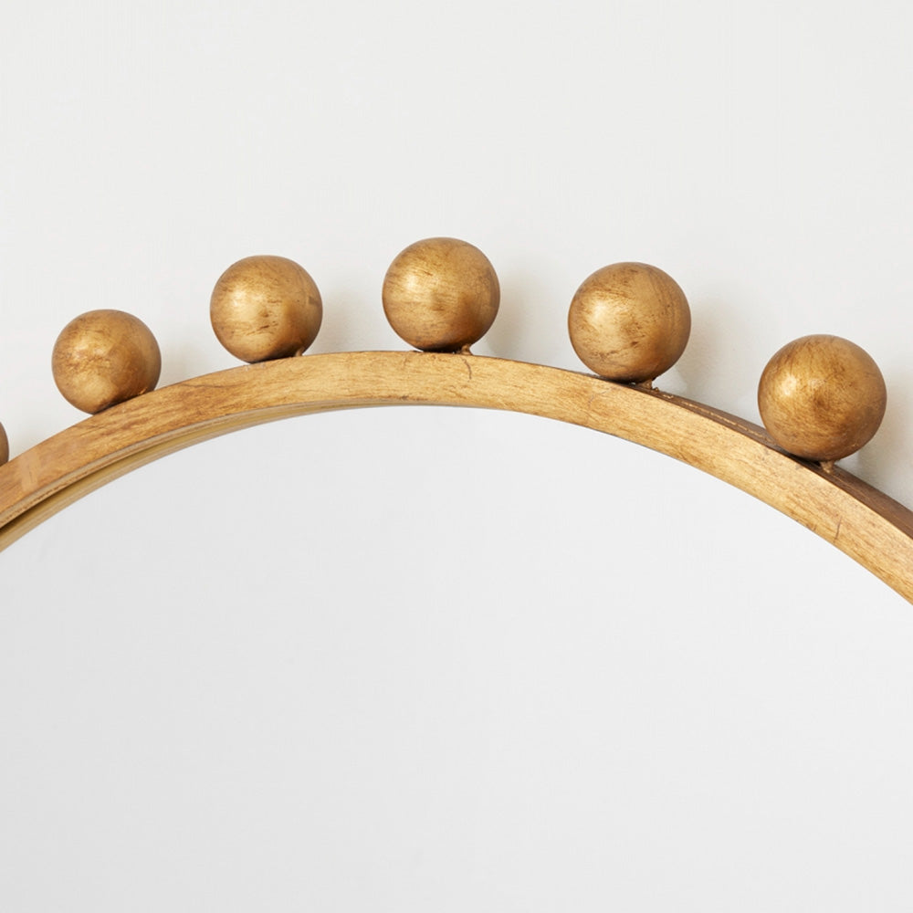 Luna Round Wall Mirror - Gold