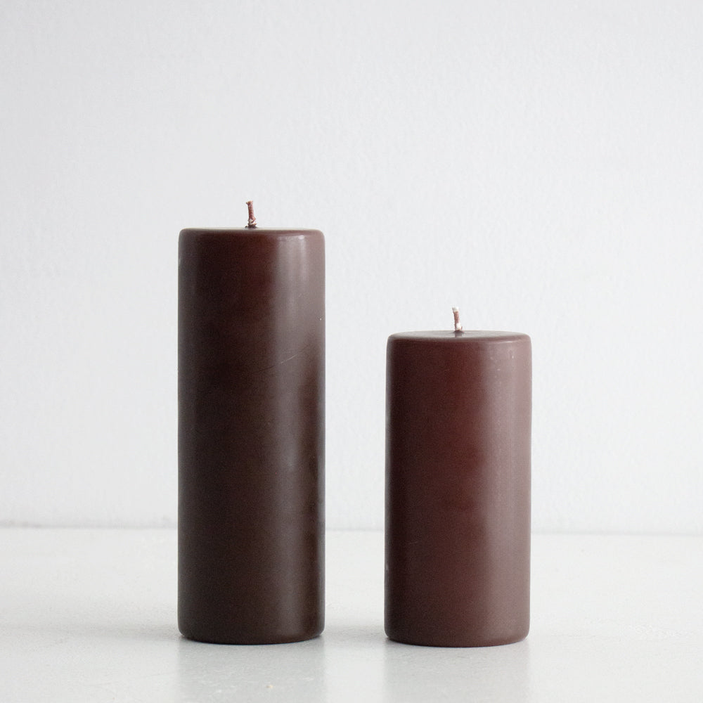 Mahogany Pillar Candle - Tall