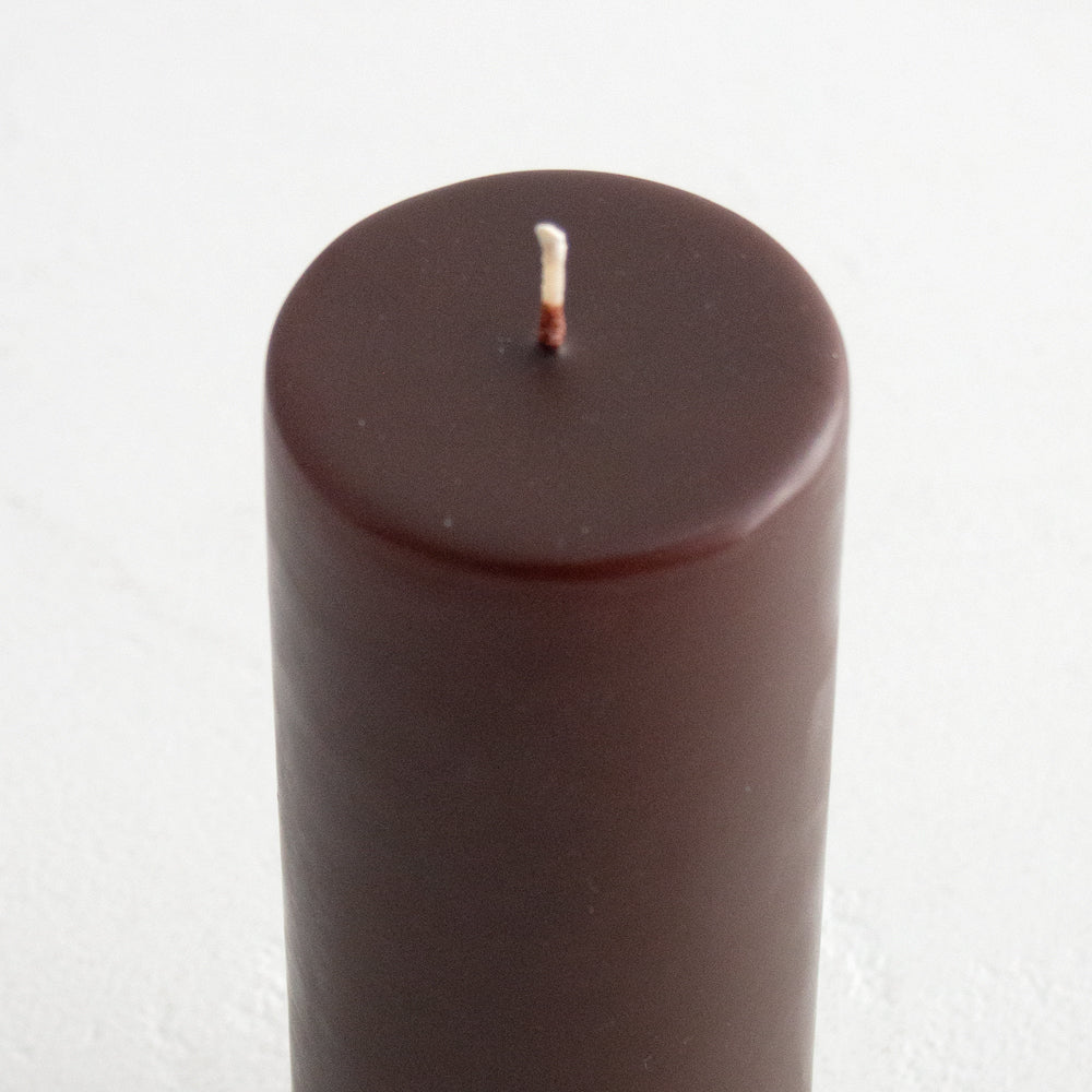 Mahogany Pillar Candle - Tall