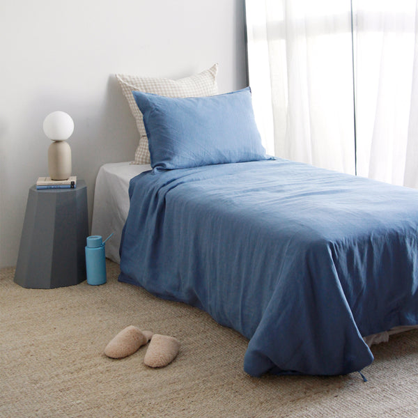 King Single Bedding NZ European Flax Linen & Stonewashed Cotton A&C