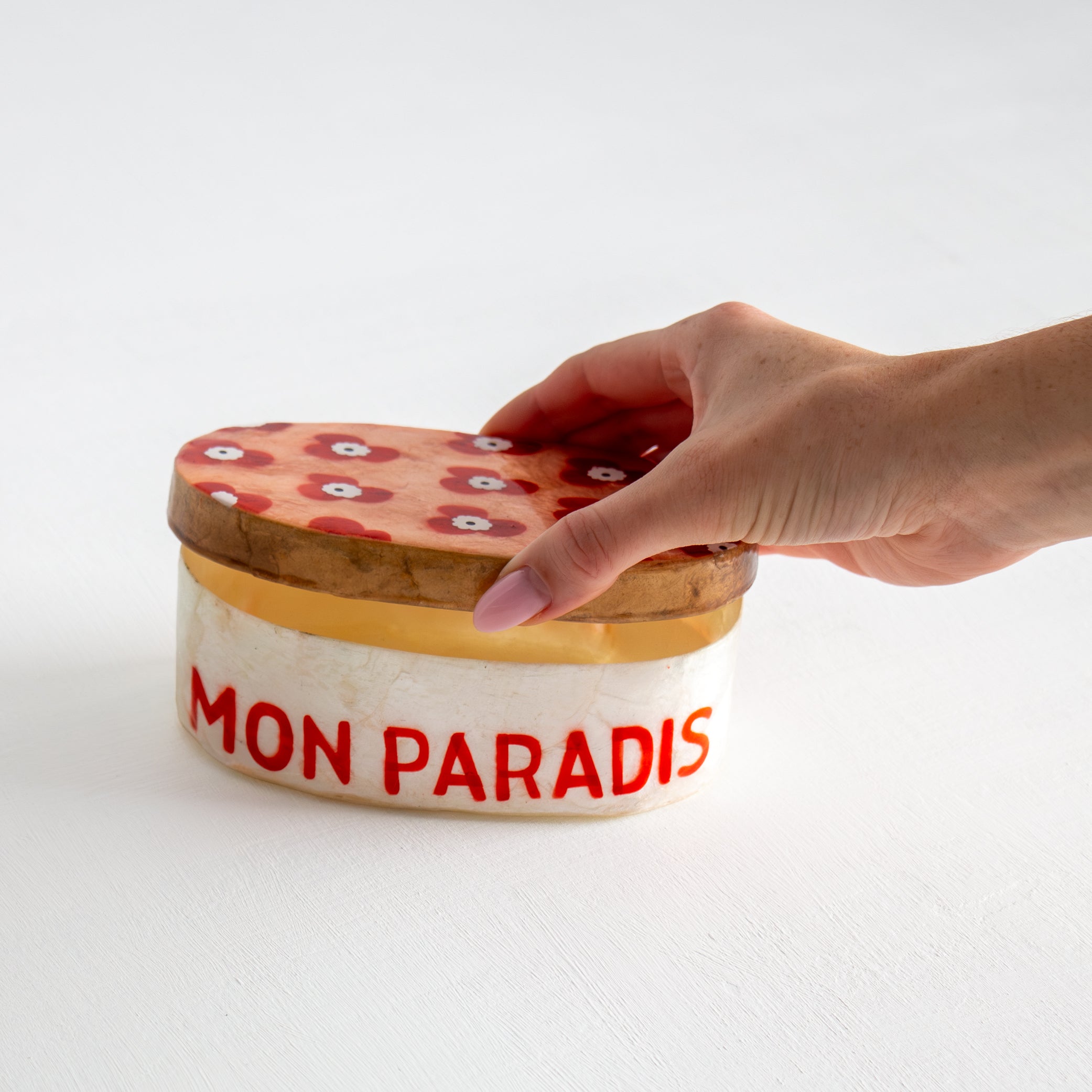 Paradis Large Oval Box - Pink