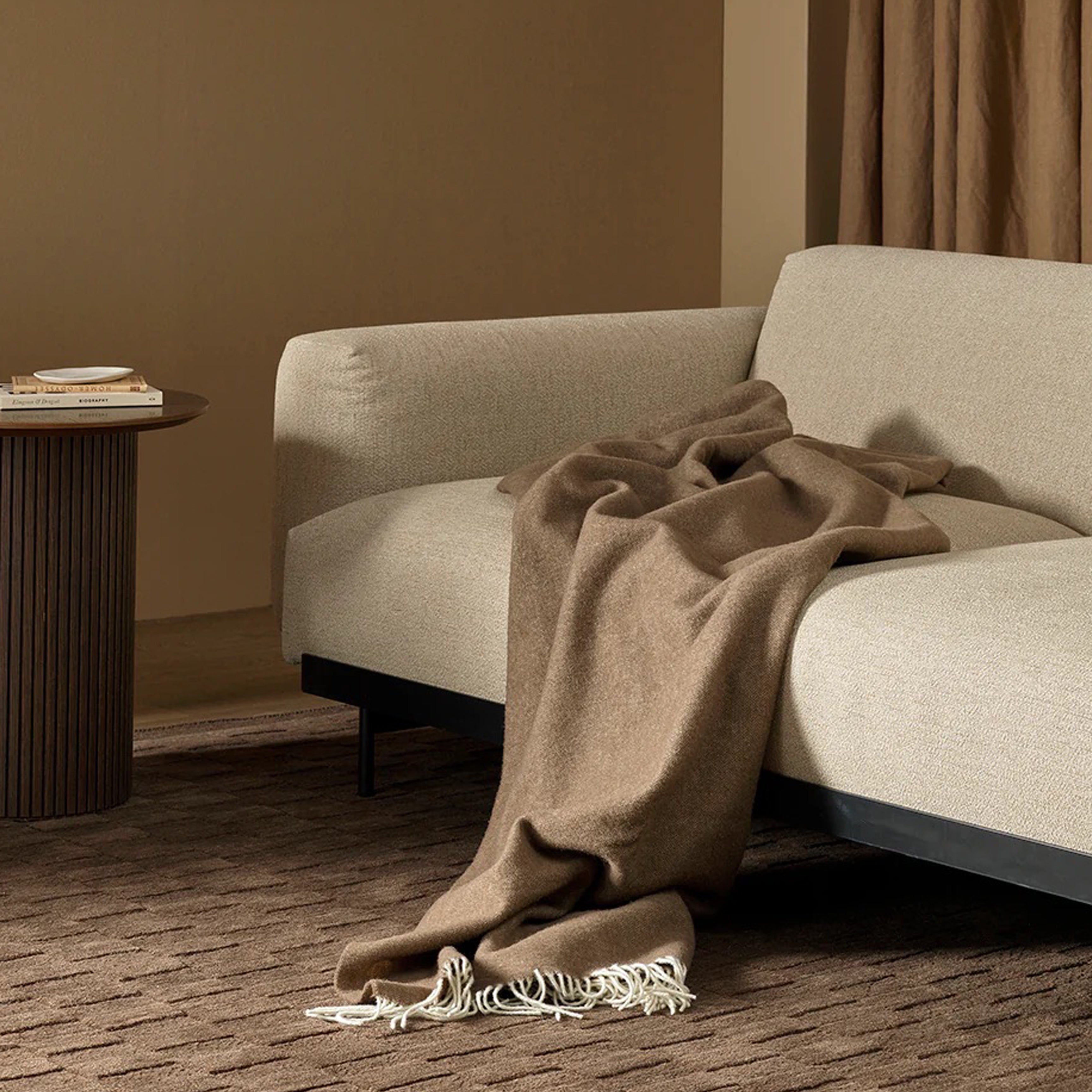 Mosman Merino Throw - Coffee