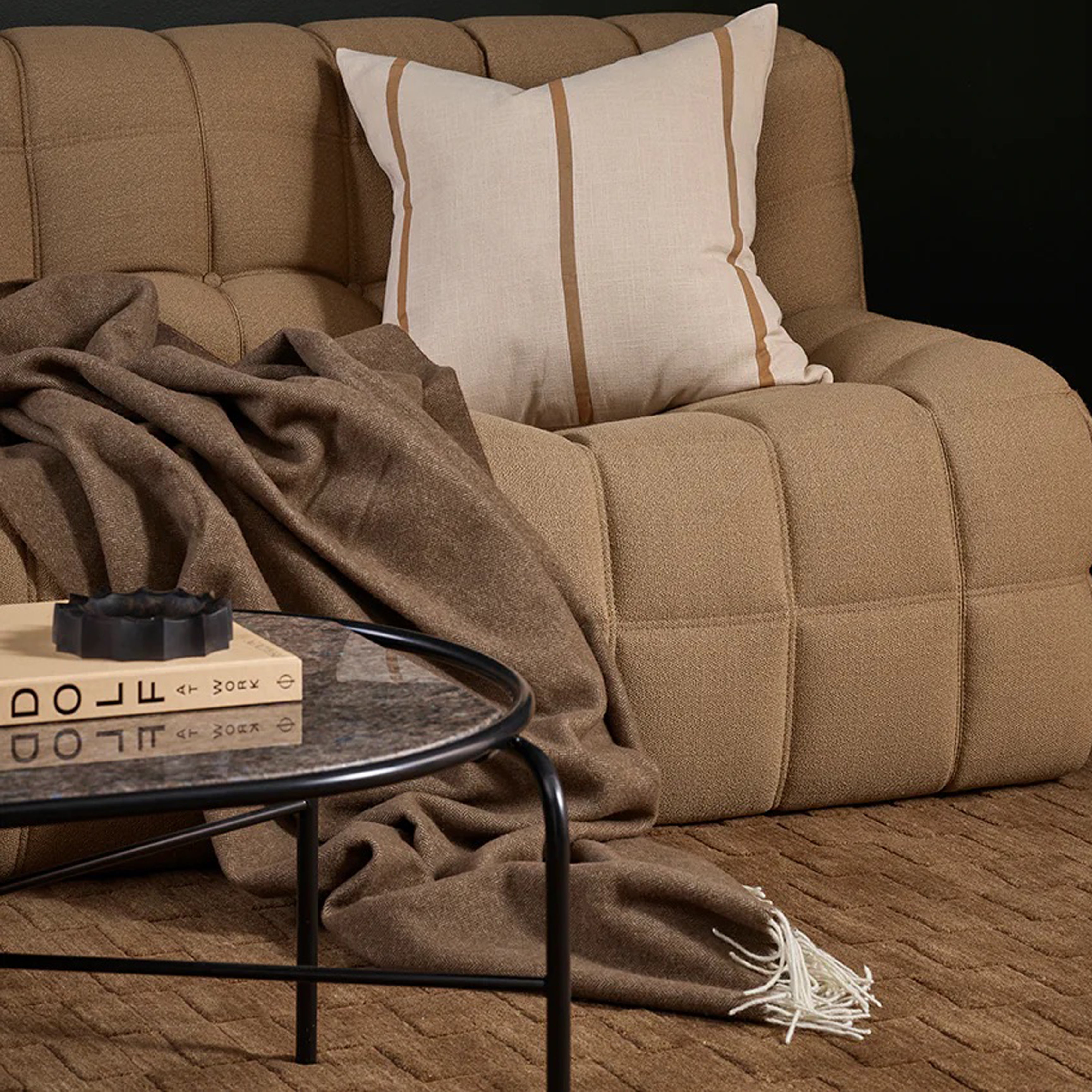 Mosman Merino Throw - Coffee