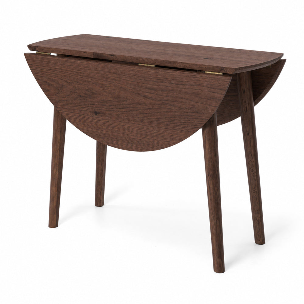Nico Drop Leaf Round Table - Walnut