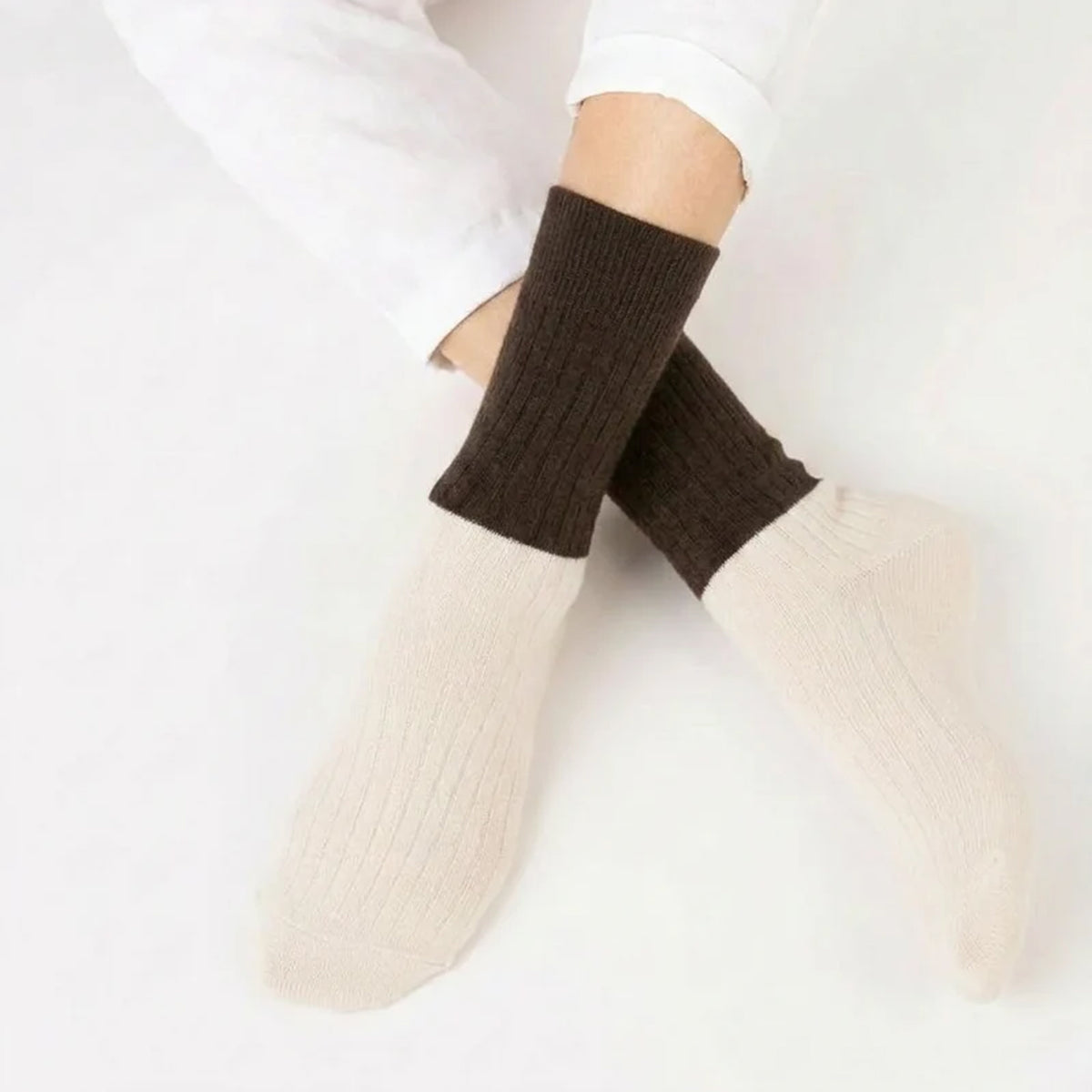 Dunedin Wool Socks - Turkish Coffee & Marshmallow