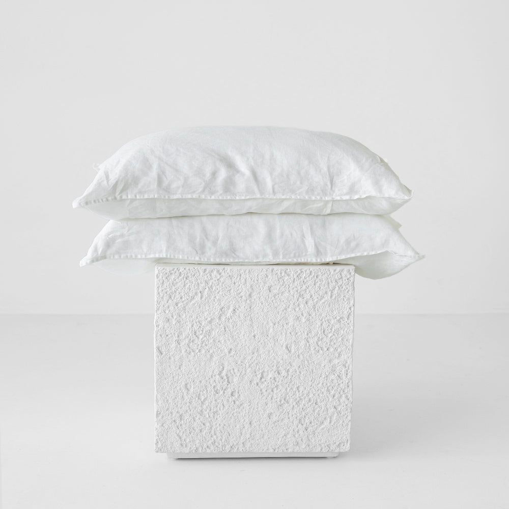 Linen Pillowcases - White