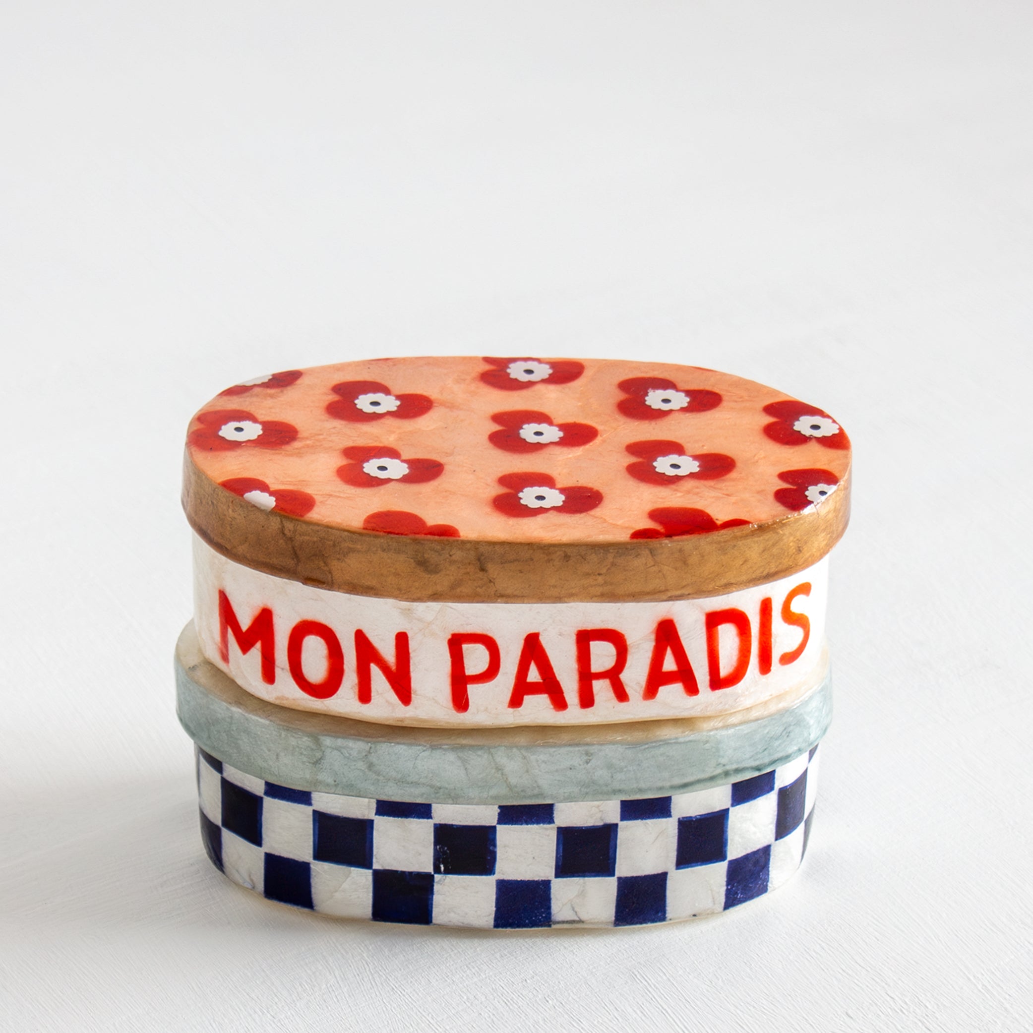 Paradis Large Oval Box - Navy