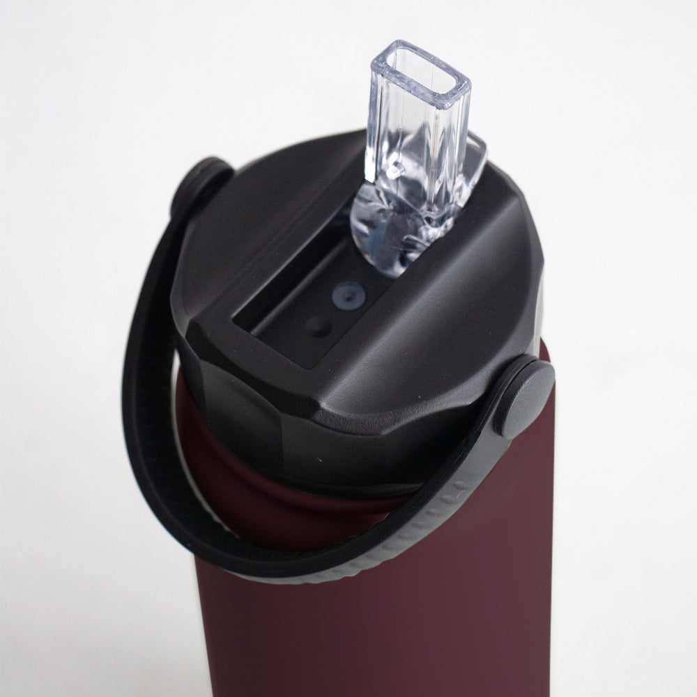 Insulated Drink Bottle with straw - Wild Cherry, 750ml