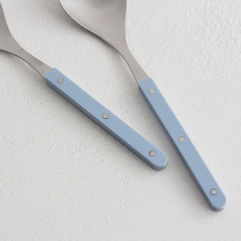 Remy Steel Salad Servers - Denim