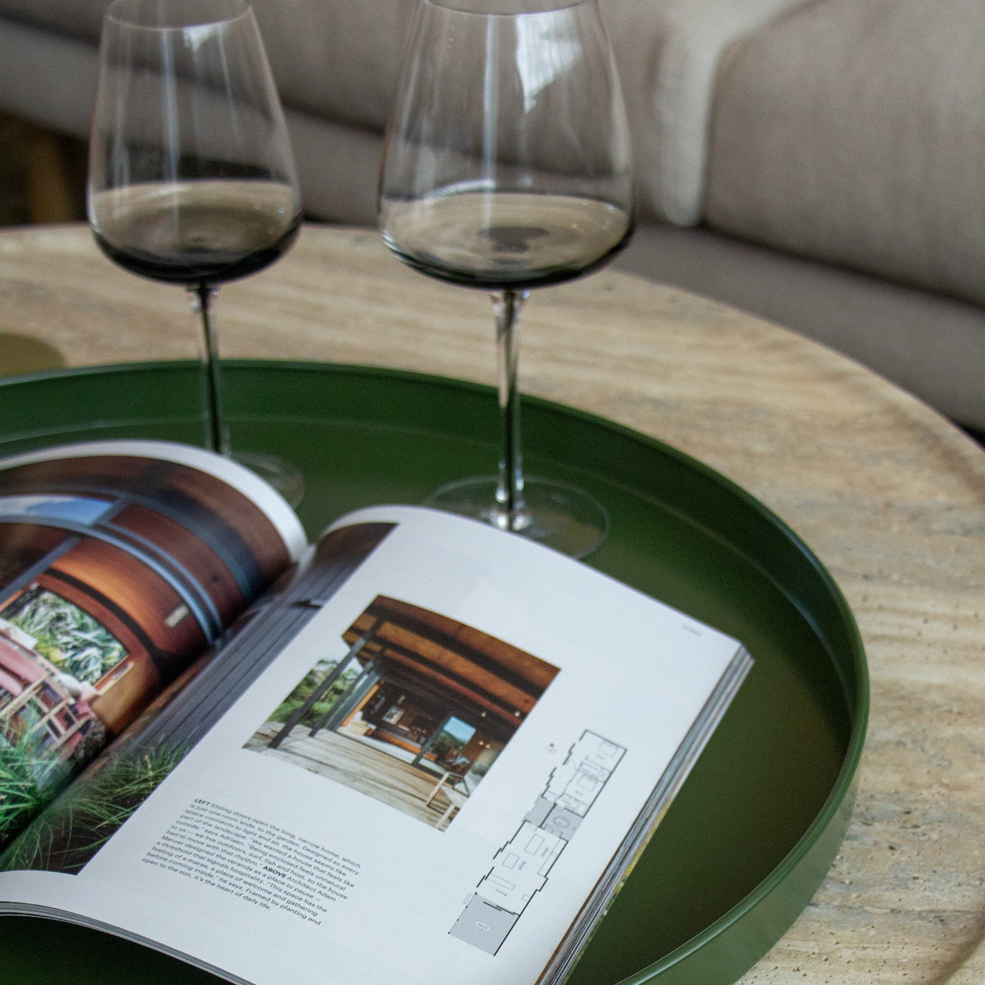 Round Tray - Hunter Green