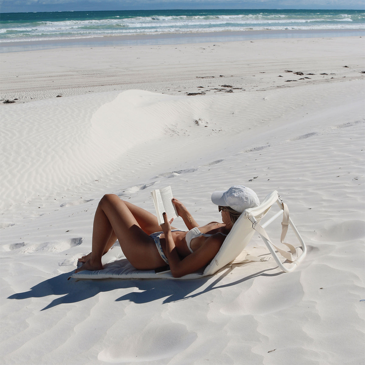 Reclining Beach Chair - Cream