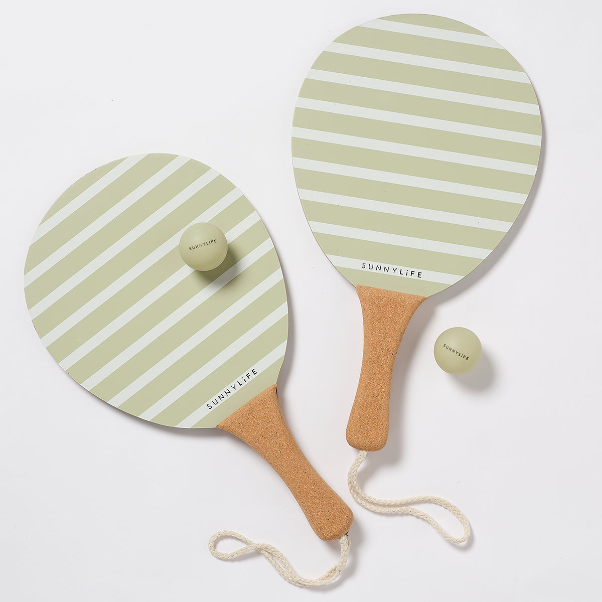 Vintage Beach Paddles - Sage Stripe