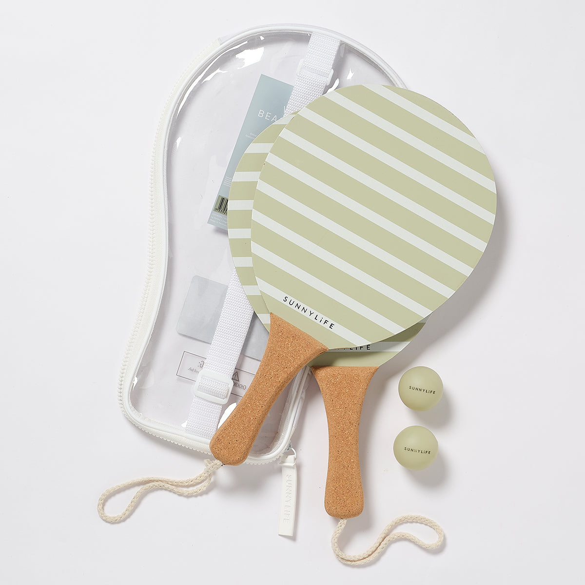 Vintage Beach Paddles - Sage Stripe