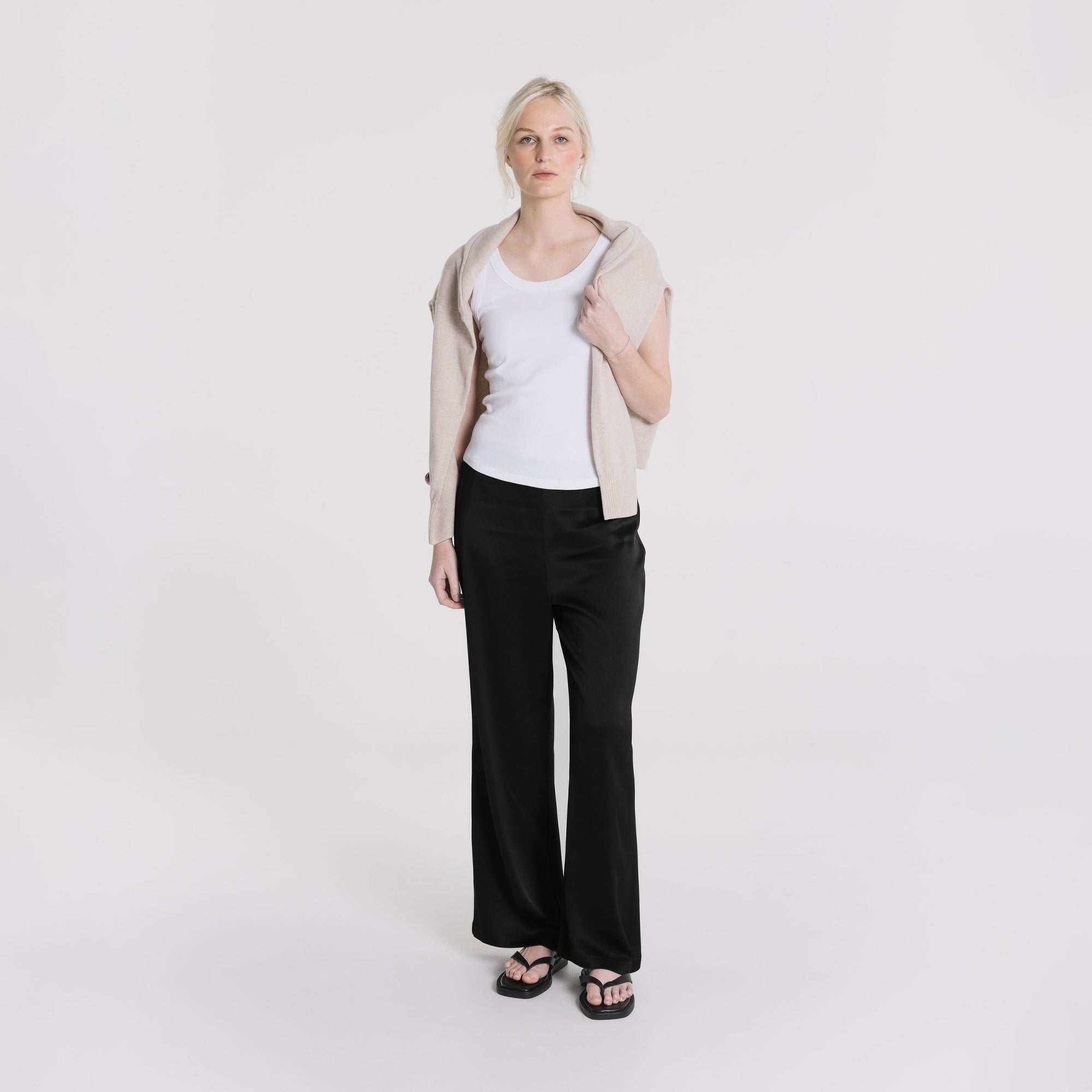 Hannah Satin Pant - Black